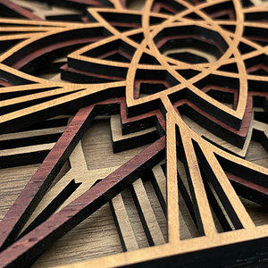 Hardwood Square Mandala