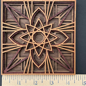 Hardwood Square Mandala