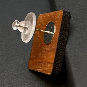 Round Bubinga Post Earrings