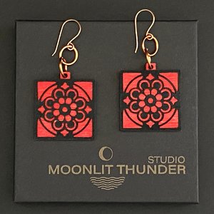 Gorgeous Layered Laser Cut Square Dangles