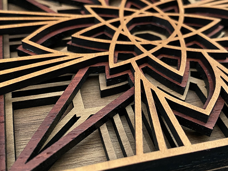 Hardwood Square Mandala