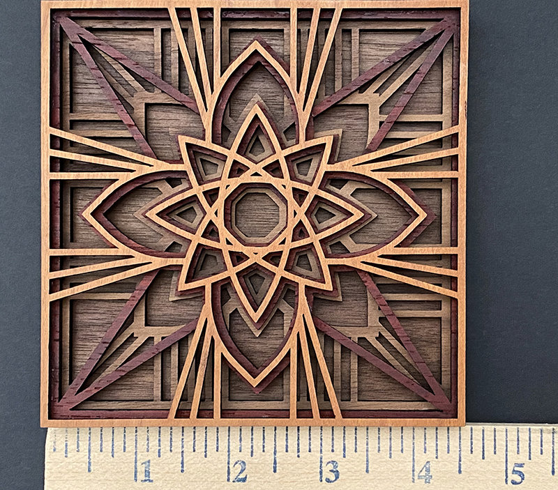 Hardwood Square Mandala