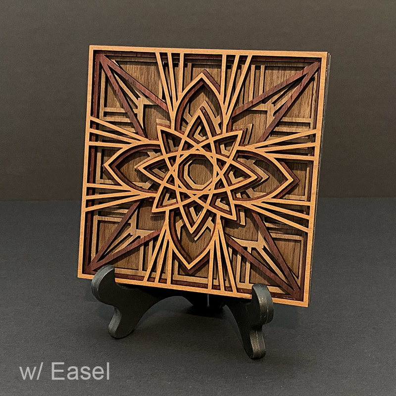 Hardwood Square Mandala